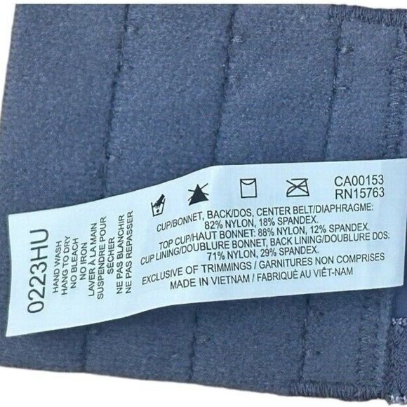 Wonderbra Plus Charcoal Printed With Black Lace Full Support Underwire Bra 40C - Picture 11 of 14